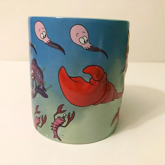 Disneys The  Little Mermaid Sebastian and Sea Creatures Coffee Mug Cup - Picture 5 of 13